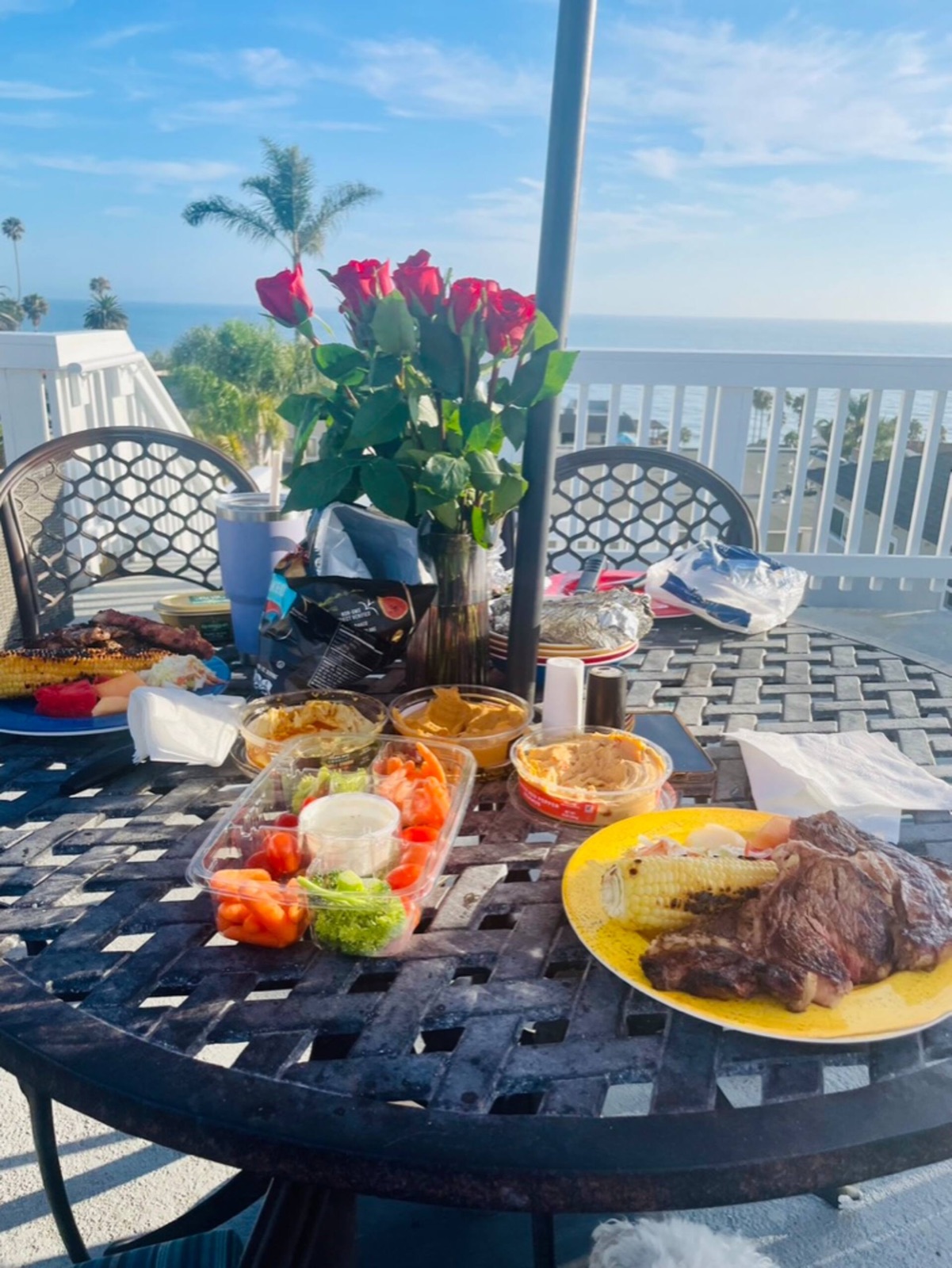 San Clemente's Jewel (Unit D): rooftop dinner
